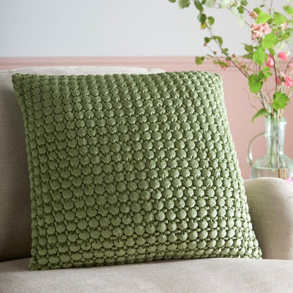 Appletree Bobble Velvet Square Cushion