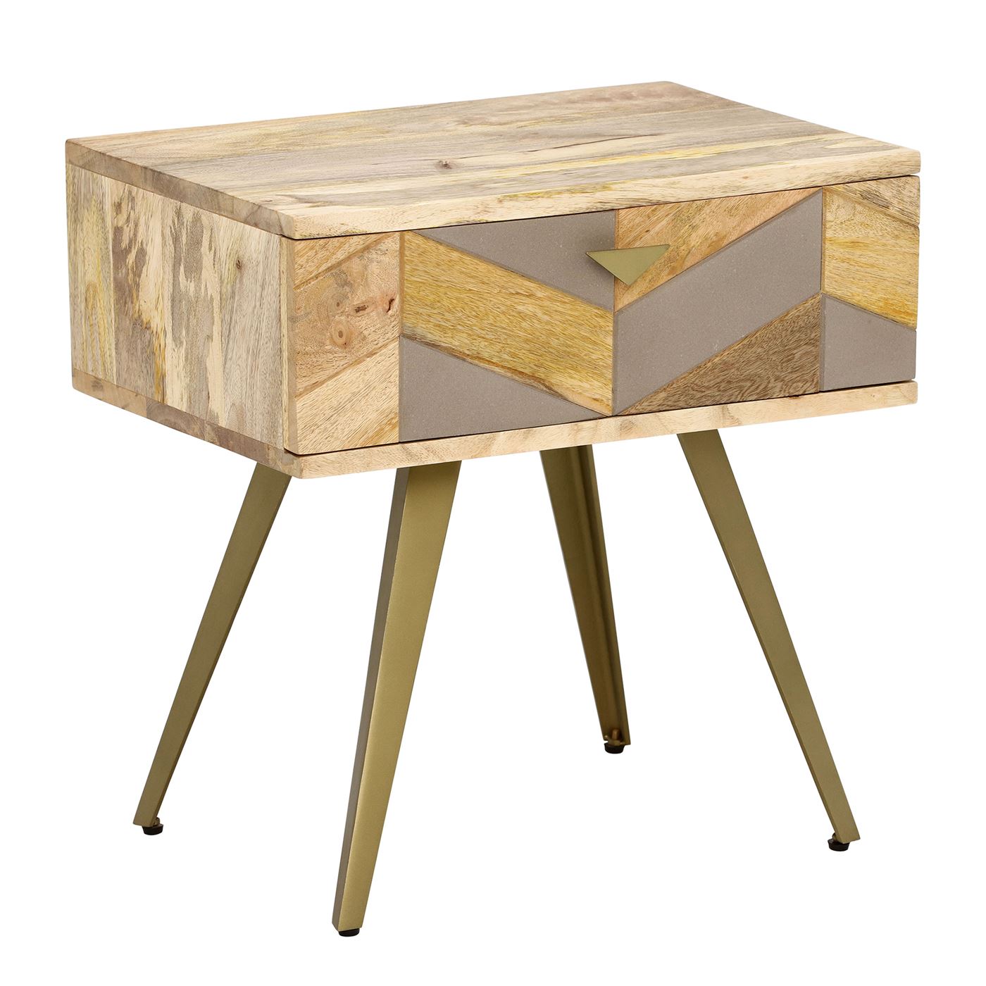 Leif Bedside Table, Natural Mango Wood