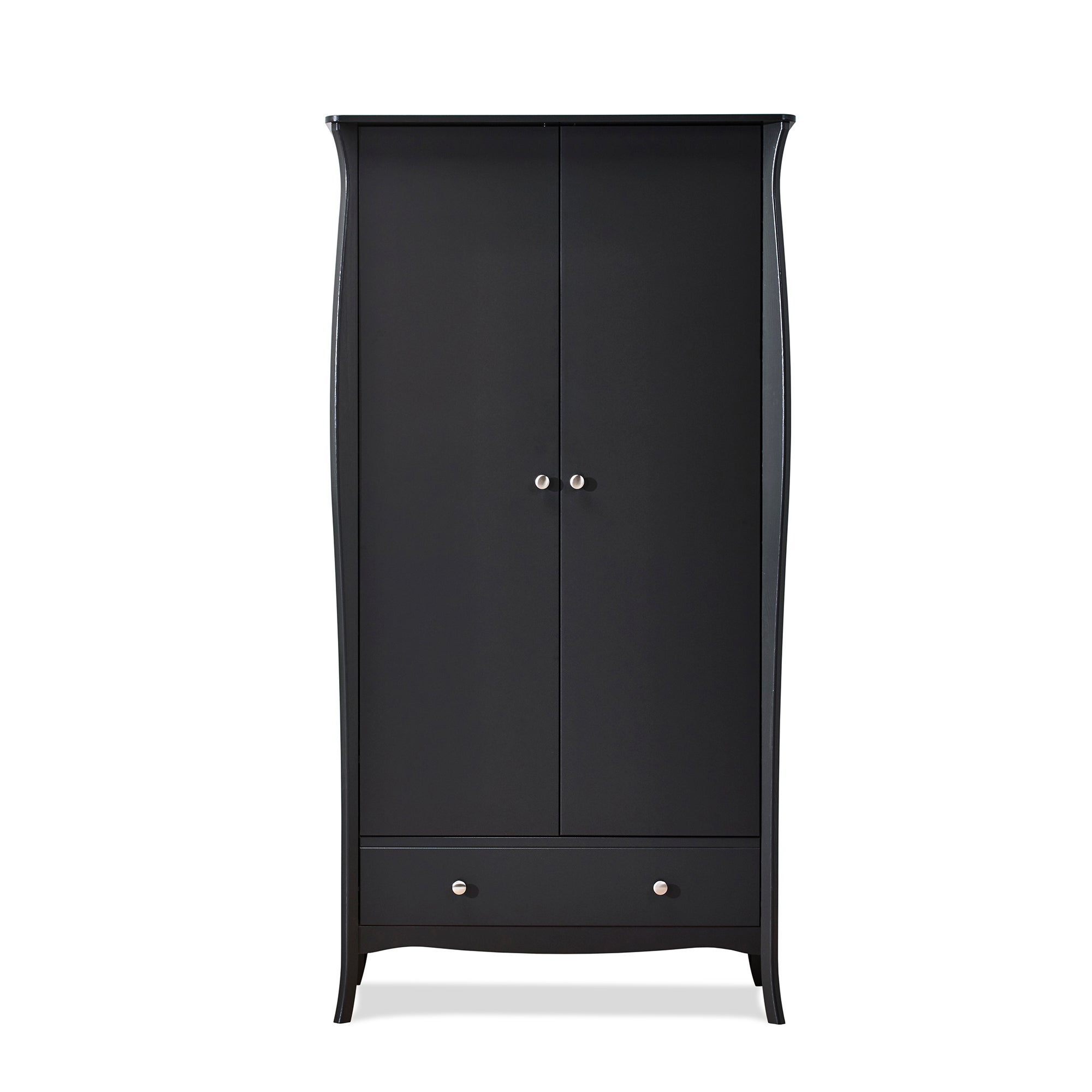 Baroque 2 Door Wardrobe Black