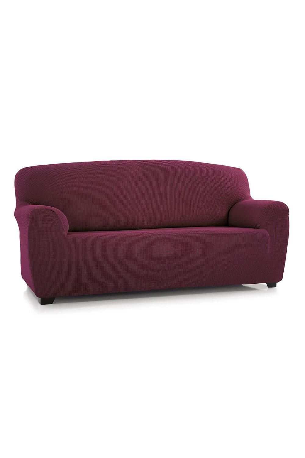 Homescapes Luxury 'Clare' Two Seater Armchair Cover Slipcover Protector in Purple