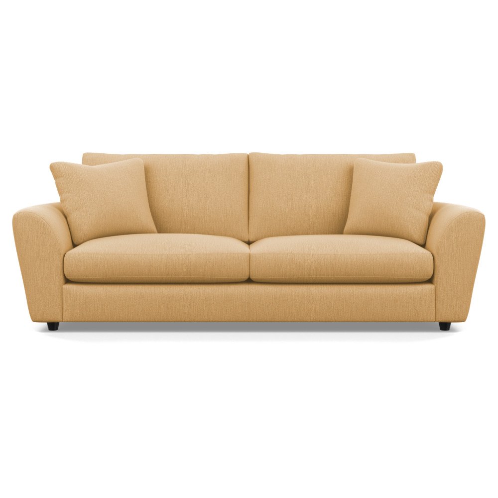 Heal's Snooze 5 Seater Sofa Smart Linen Mix Sand Black Feet