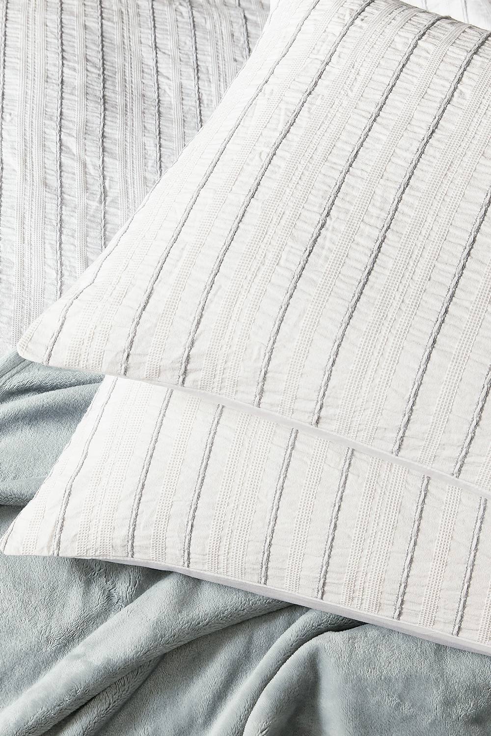 Helena Springfield 'Waffle Stripe' Duvet Cover Set in Grey 5