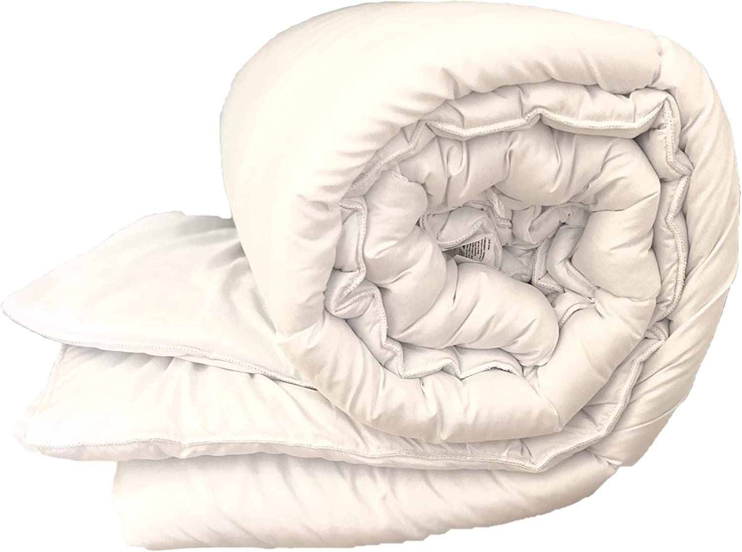 HomeSpace Direct Hollowfibre Duvet Quilt 4.5 tog Summer Duvet with Polycotton Cover in White