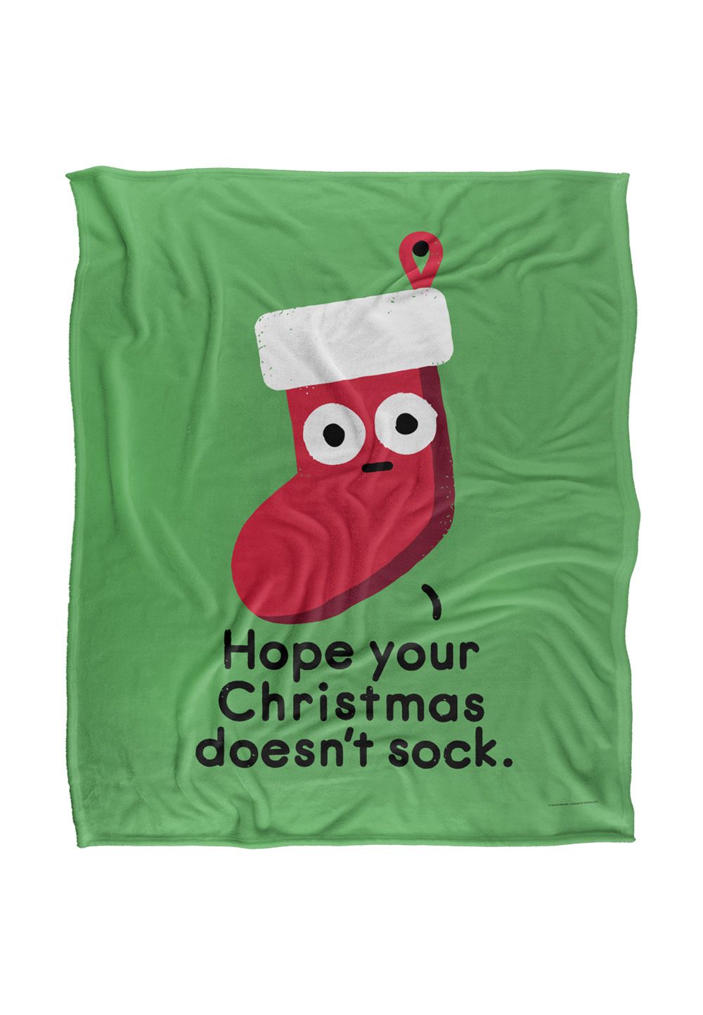 David Olenick Happy Holidays & Stuff Silky Touch Super Soft Throw Blanket 152 X 127 cm in White