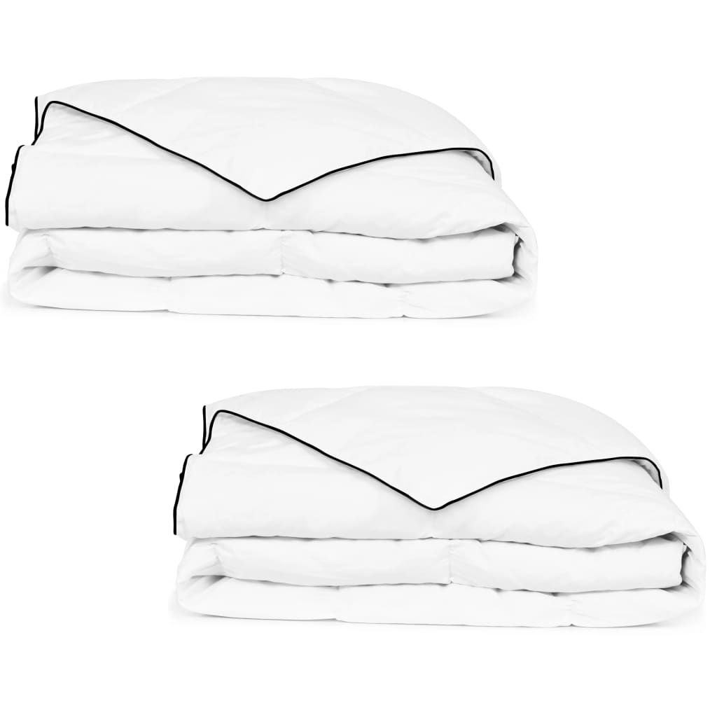 Berkfield Home Winter Down Duvet 2 pcs 135x200 cm in White