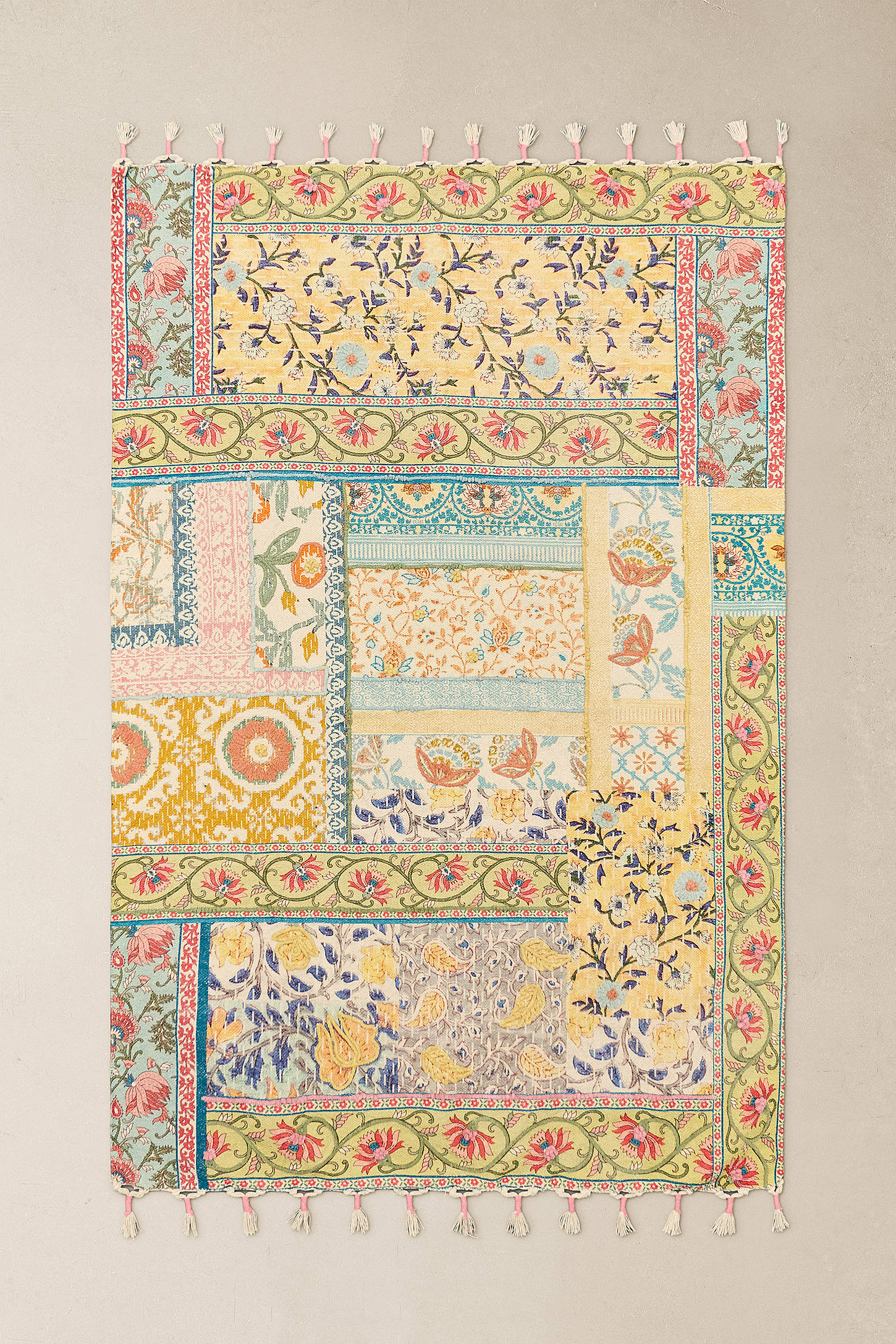Yellow Patchwork 4x6 Rug - Yellow