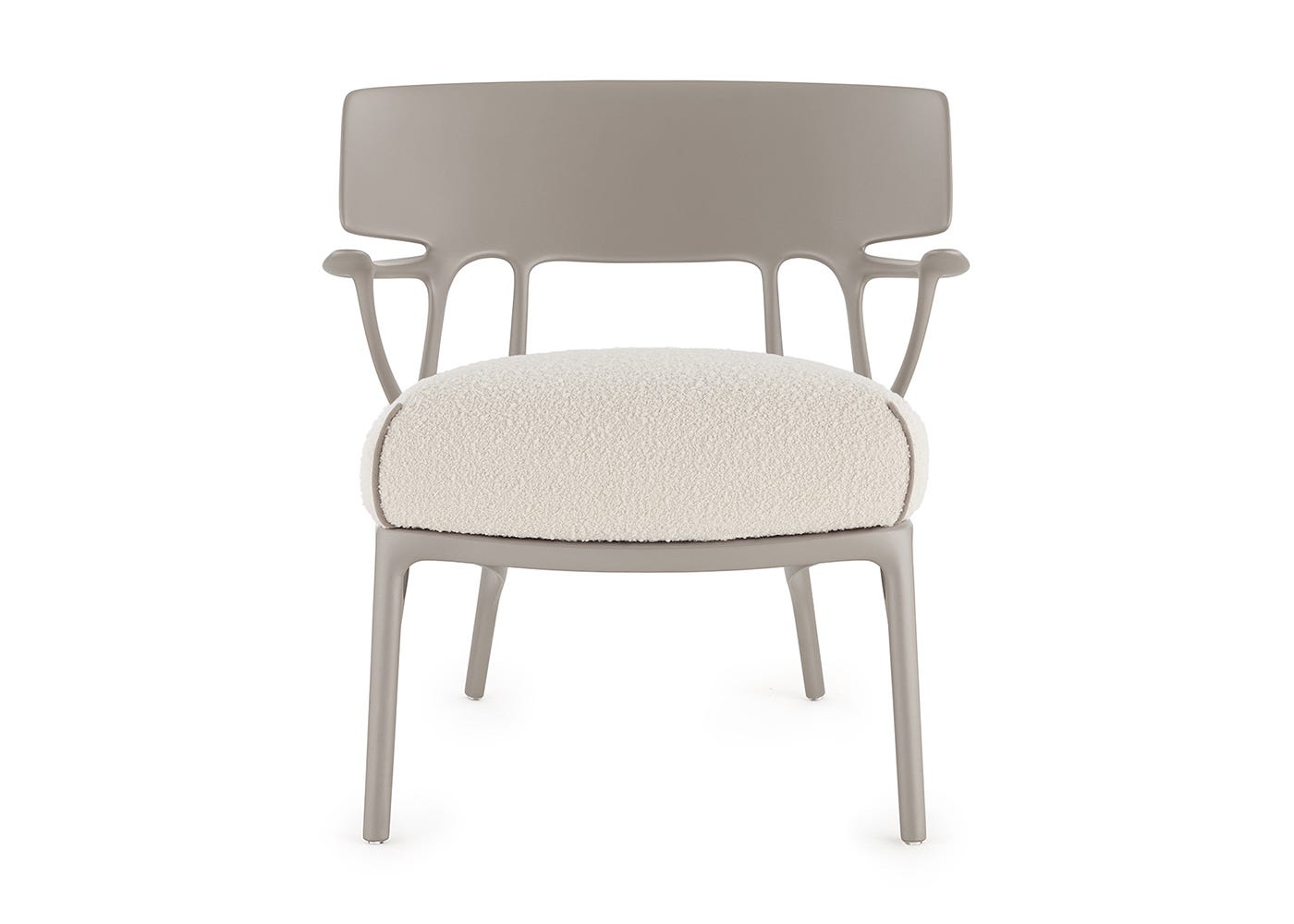Kartell A.I. Lounge Boucle Grey & White 2