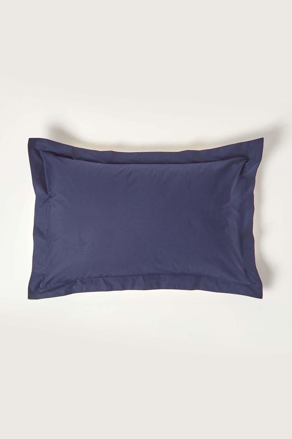 Homescapes Egyptian Cotton Oxford Pillowcase 200 TC, Standard Size in Navy