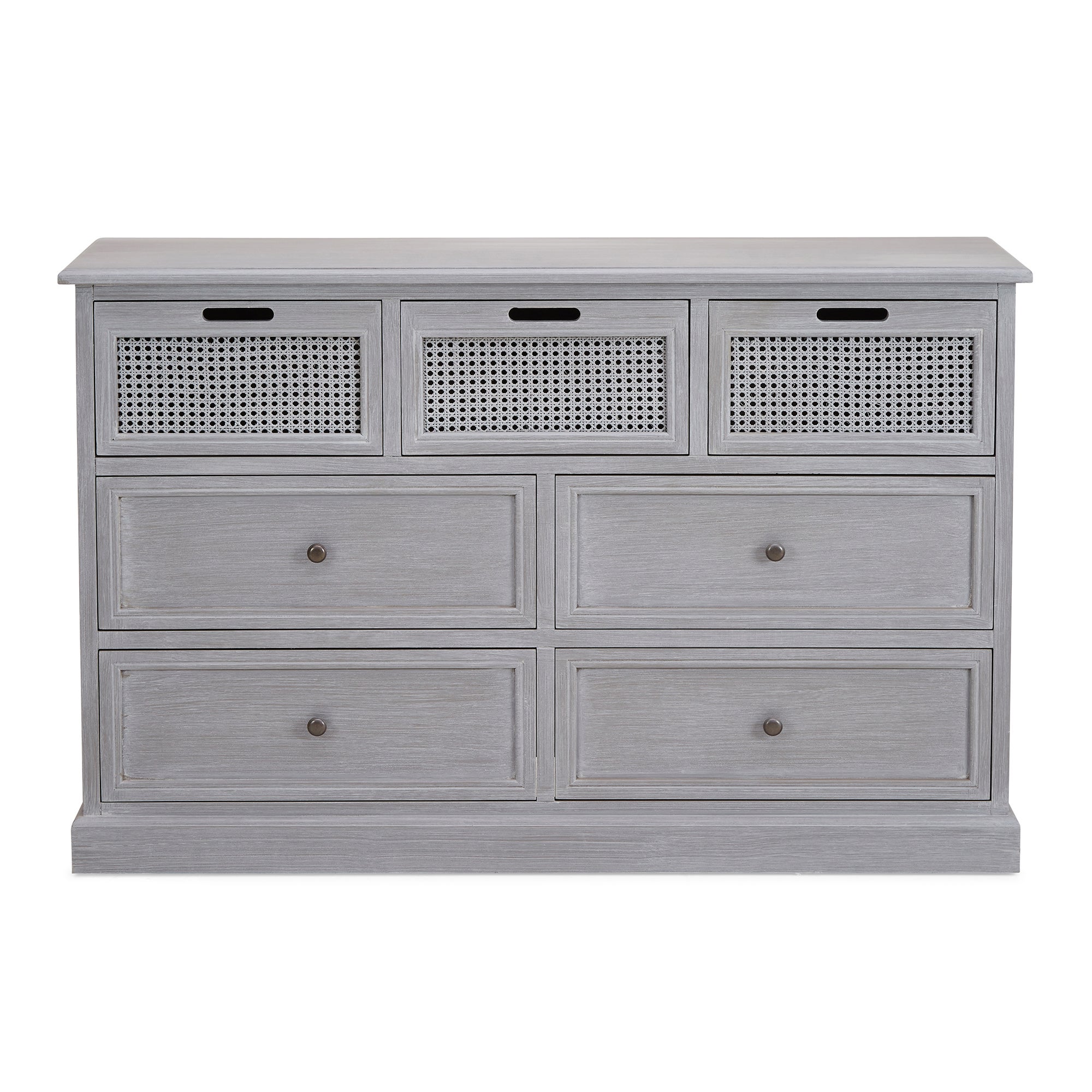 Lucy Cane Grey 7 Drawer Chest Slate (Grey)