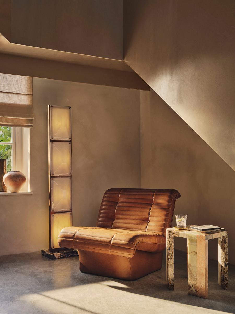 Ewan Armchair, Leather, Chestnut