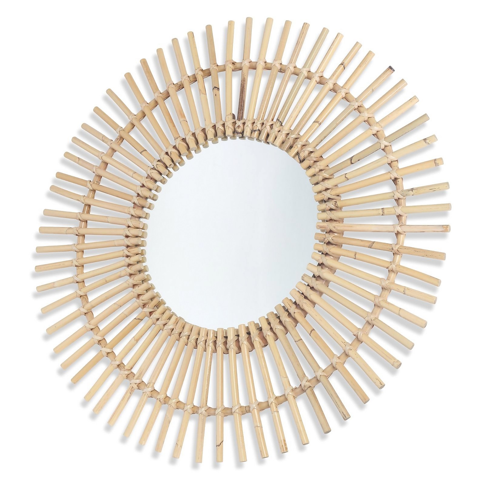 Natural Starburst Rattan Wall Mirror