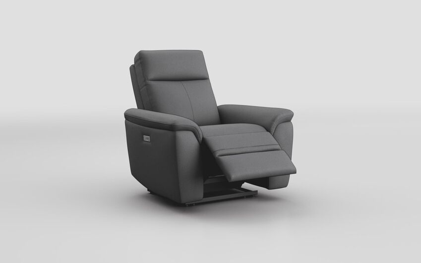 Grey Fabric Badia Power Recliner Chair