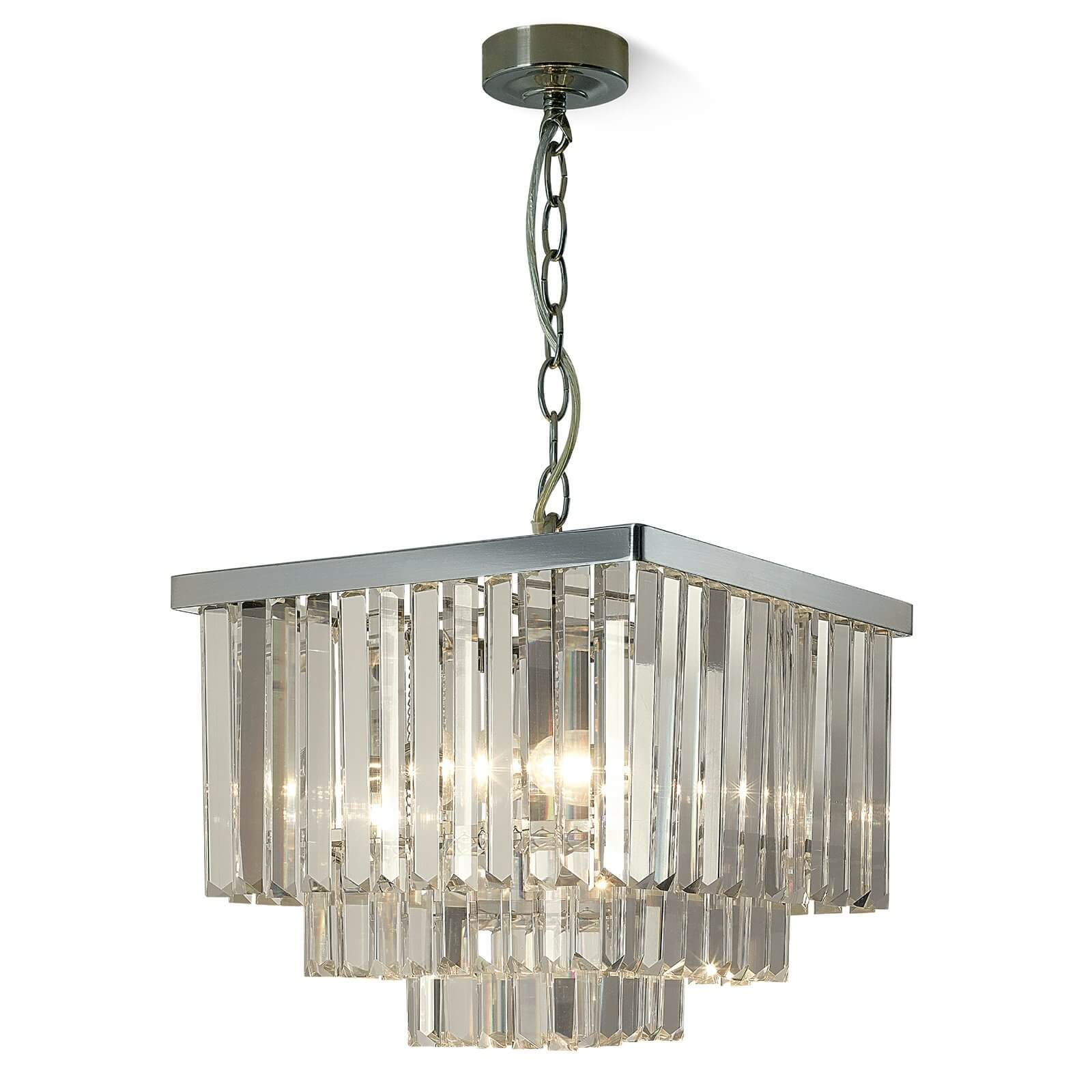 Belgrave 3 Light Crystal Ceiling Light - Polished Chrome