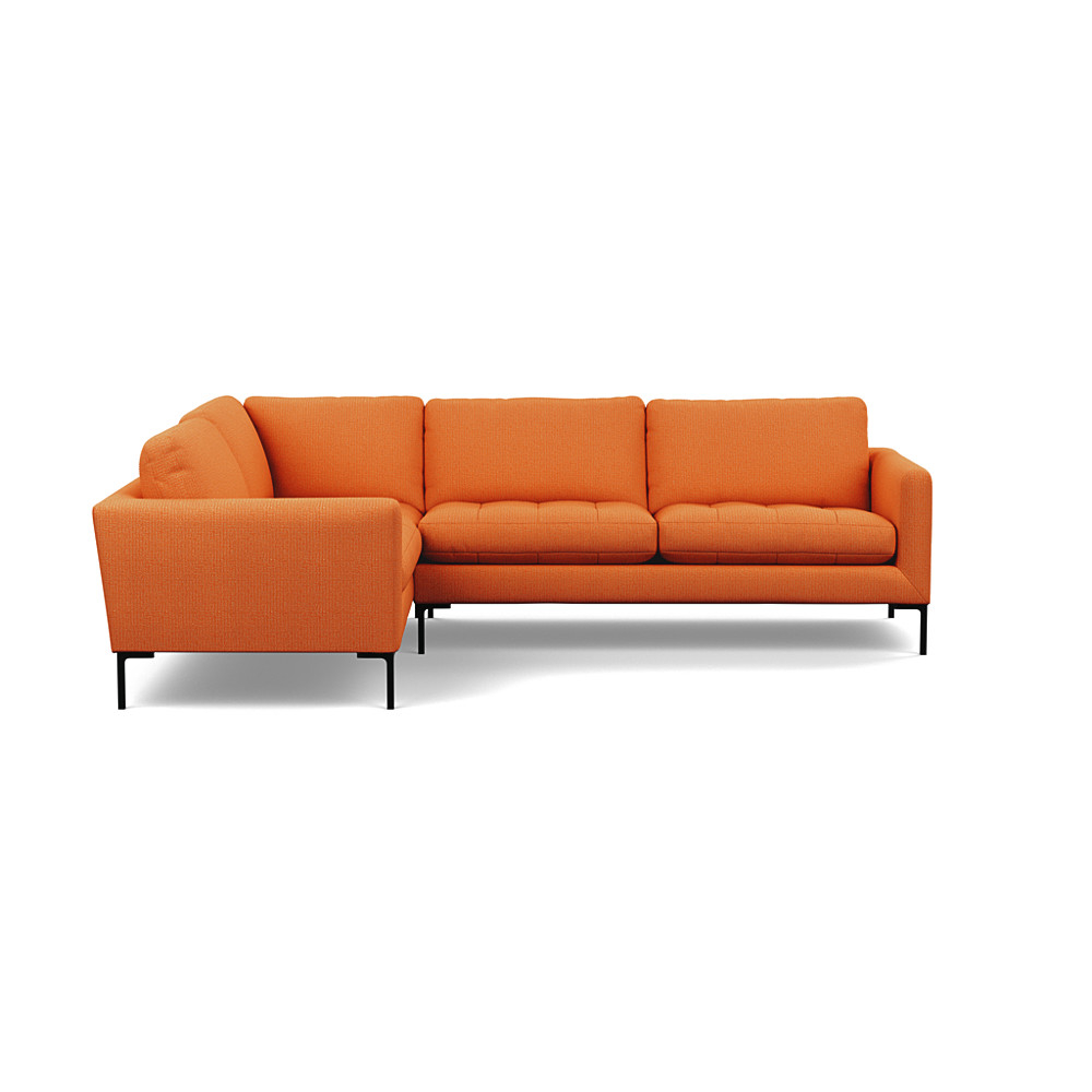 Heal's Eton Left Hand Facing Corner Sofa Tejo Recycled Zinnia Black Feet