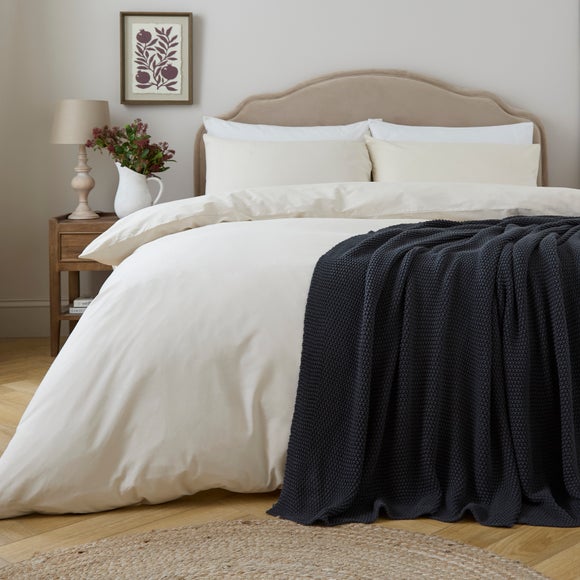 Pure Cotton Knit Throw Blanket
