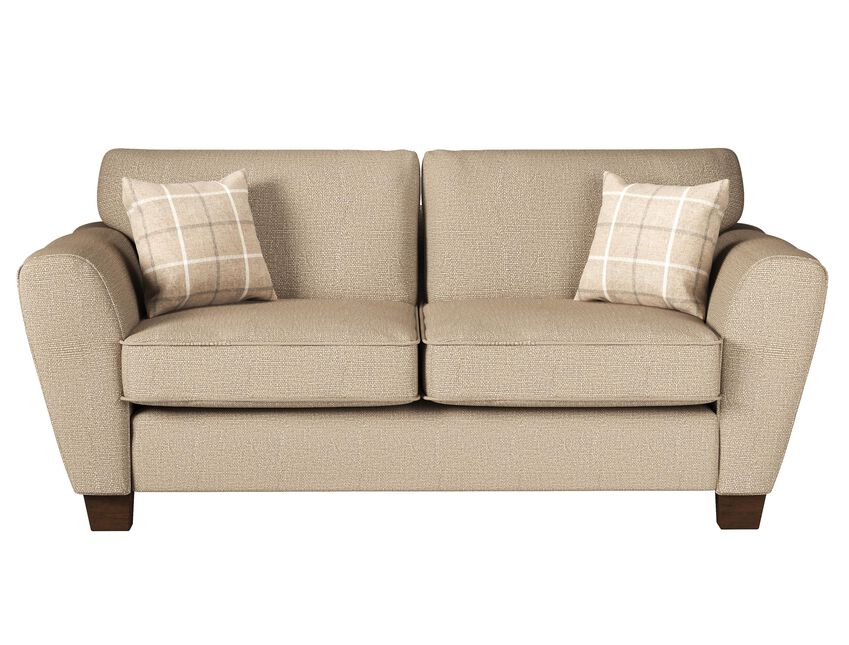 ScS Living Cream Theo Fabric 2 Seater Standard Back Sofa