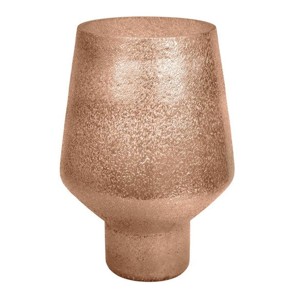 Opulent Tall Curved Metallic Glass Vase