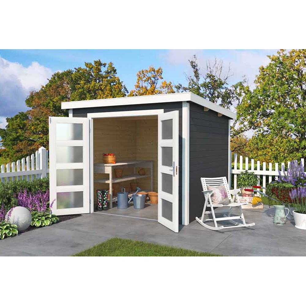 Lasita Maja Ltd Zambezi 3-Log Cabin, Garden Room, Home Office - L270xW224.6xH210.9 cm in Natural 4