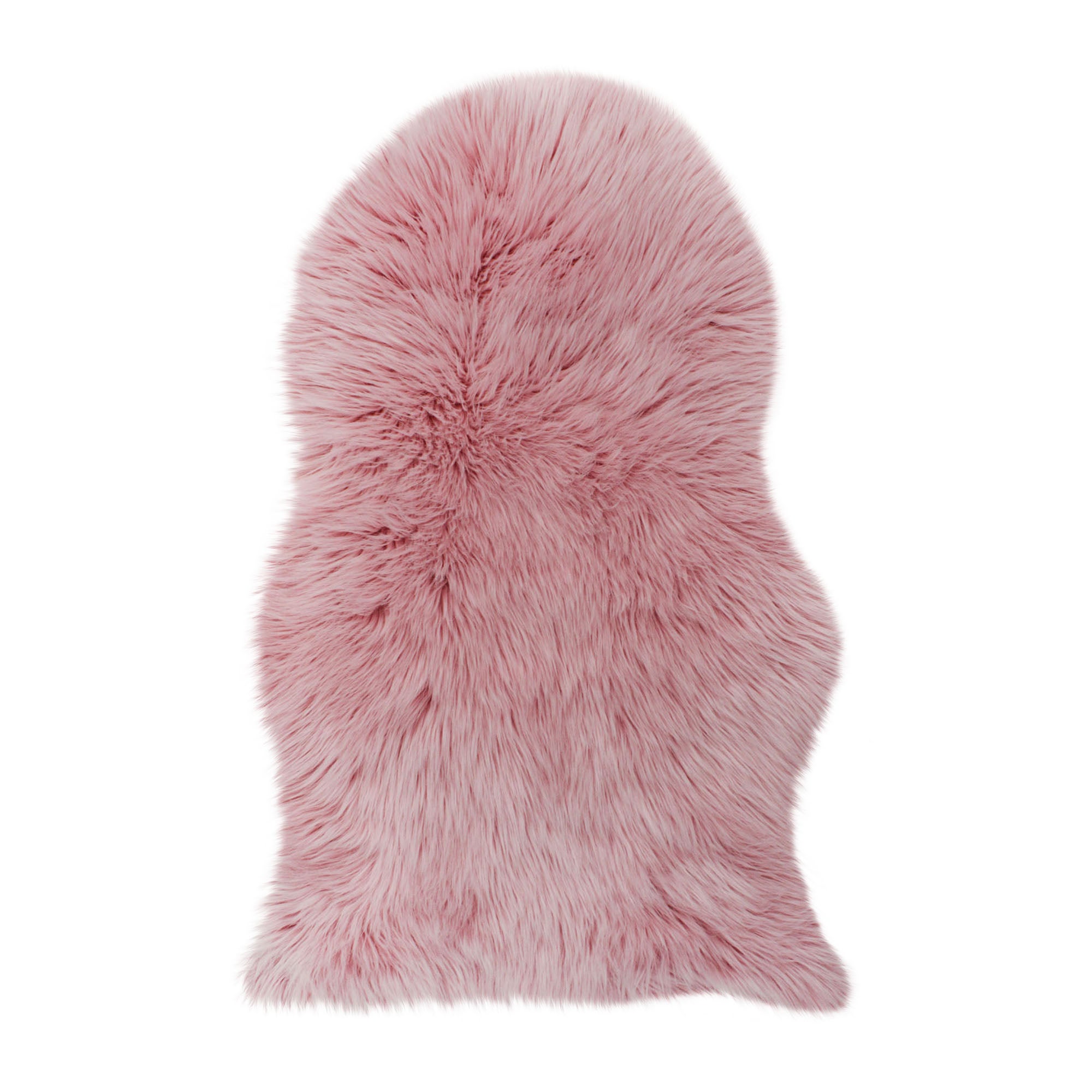Single Pelt Faux Sheepskin Rug Pink