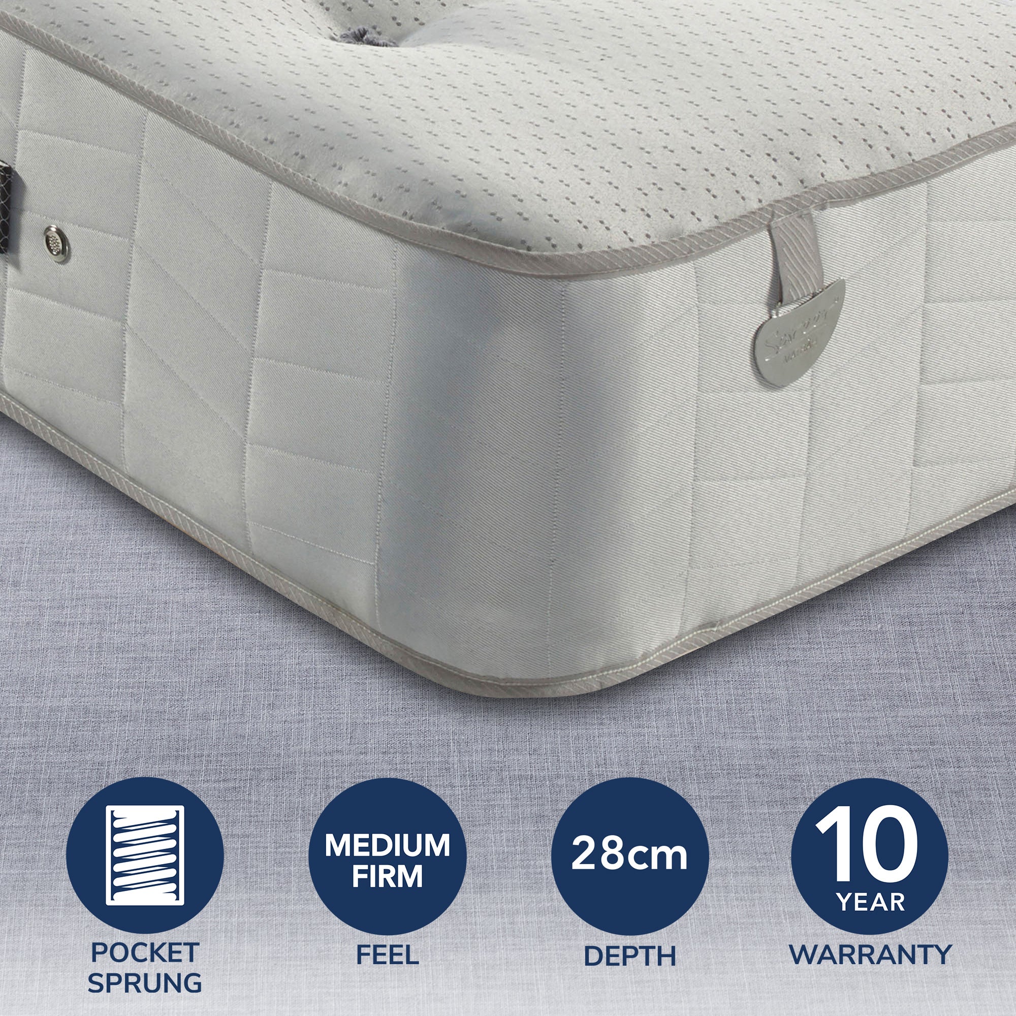 Pocketo Medium Firm 1000 Mattress White