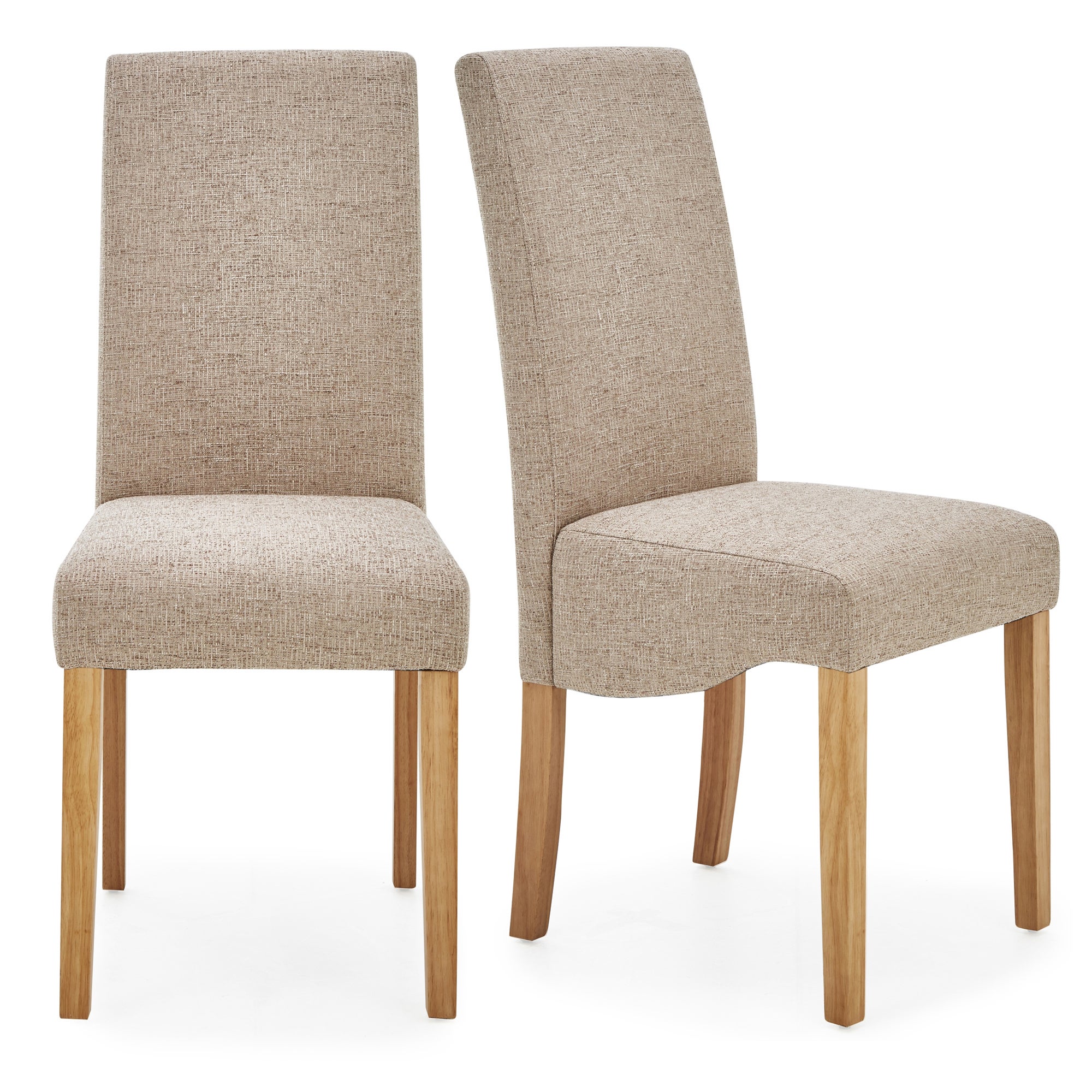 Ethan Set of 2 Dining Chairs Natural Boucle Natural