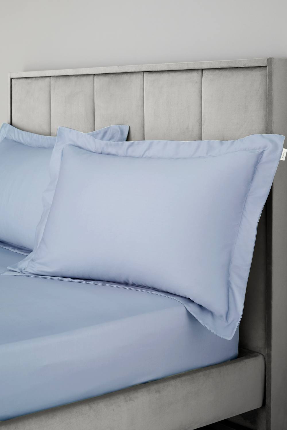 Bianca '400 Thread Count Cotton Sateen' Oxford Pillowcase Pair in Blue