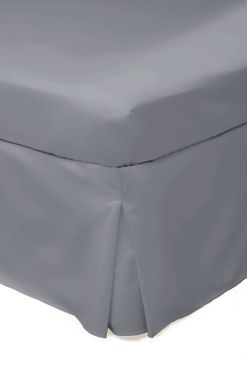 Belledorm Easy Care 200 Thread Count Cotton Polyester Percale Platform Valance in Dark Grey | Size: Super King
