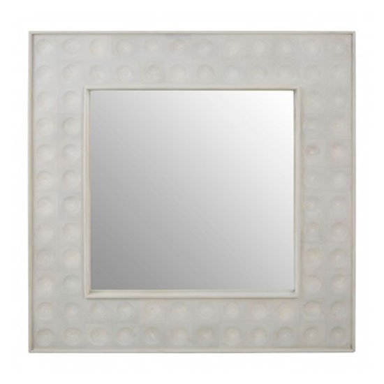 Santeria Square Wall Bedroom Mirror In Weathered White Frame