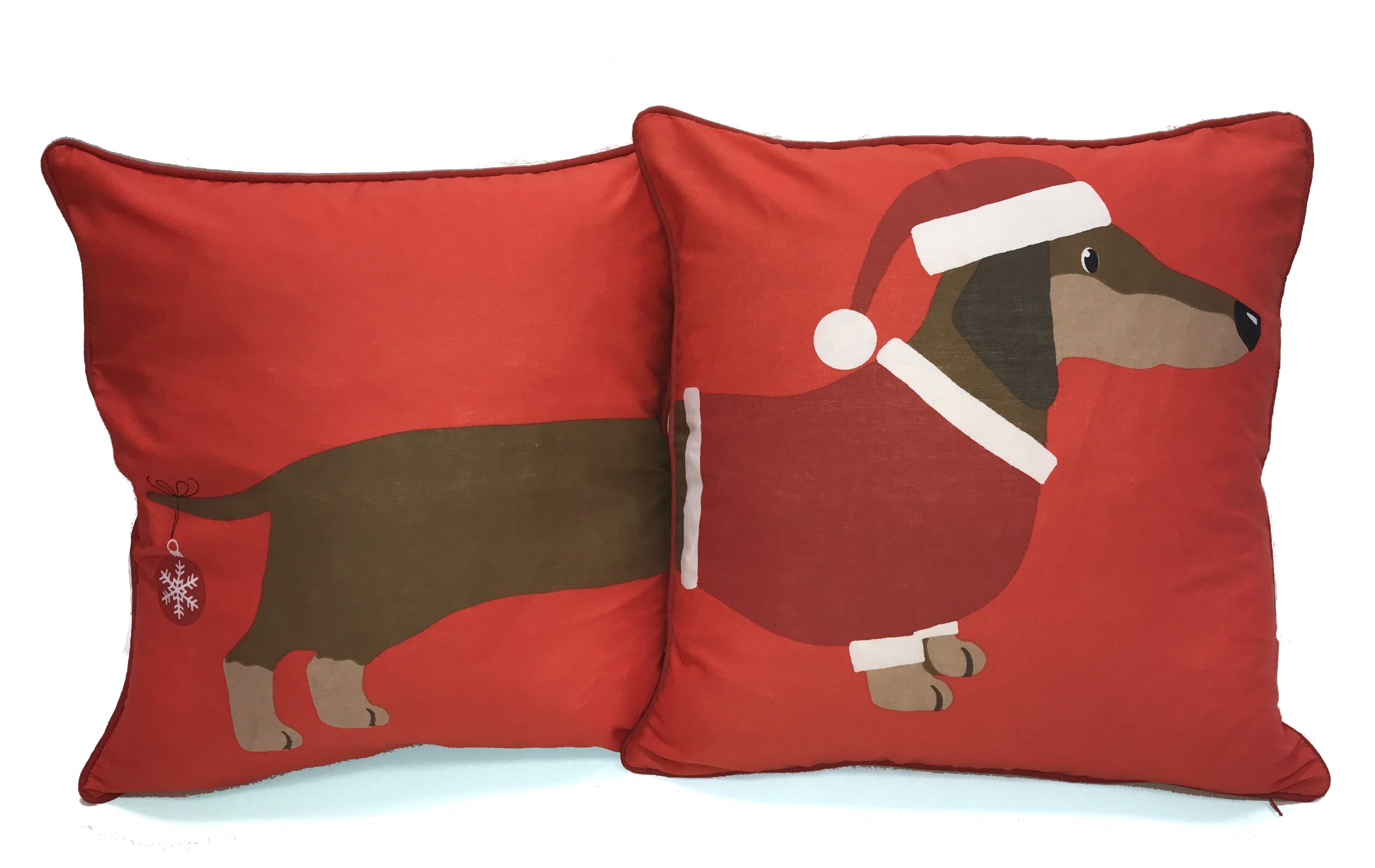 Rapport Home Long Xmas Sausage Dog Cushion Cover Multi (43x43 cm)