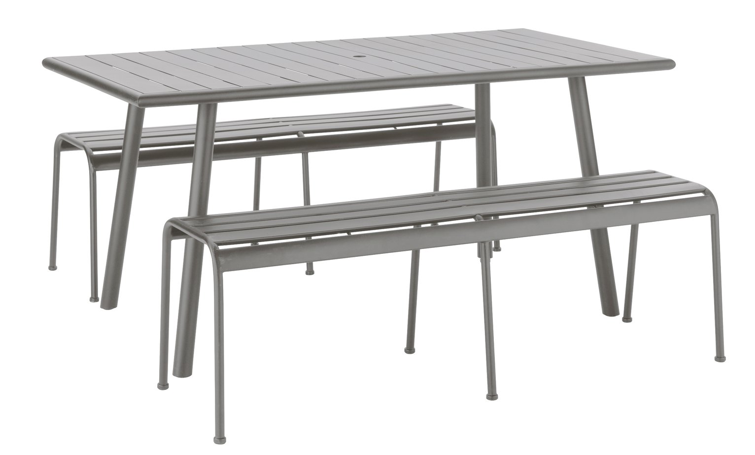 Habitat Darwin 6 Seater Metal Bistro Set - Grey
