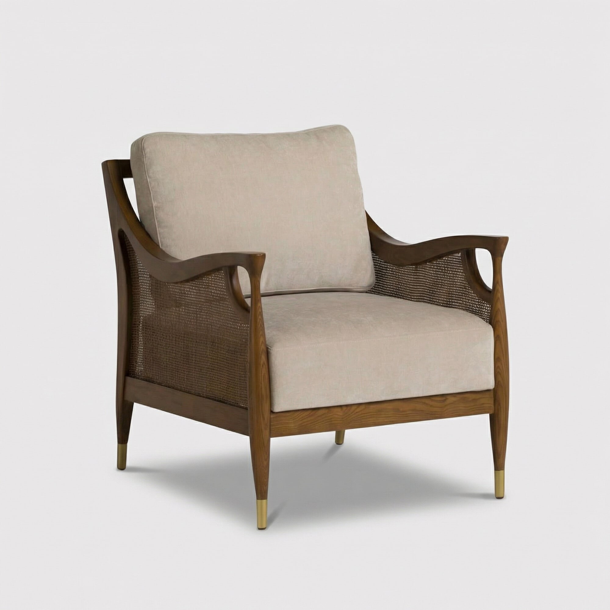 Ambrosio Accent Armchair, Neutral Fabric | Barker & Stonehouse