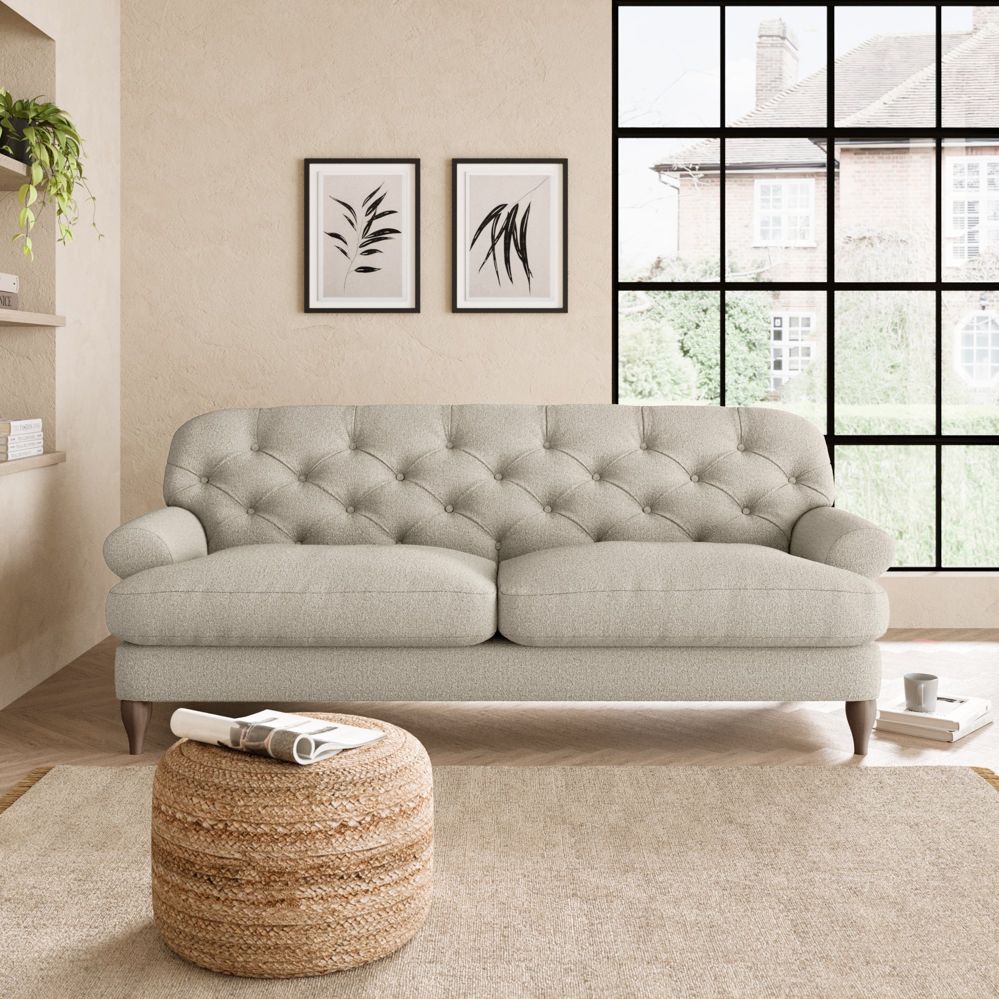 Canterbury Cosy Marl 3 Seater Sofa Cosy Marl Chateau Grey