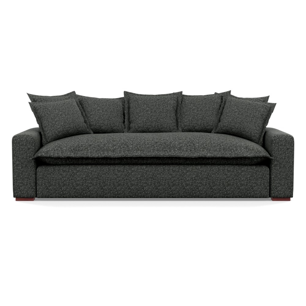 Heal's Brompton 4 Seater Sofa Brecon Charcoal Walnut Stain Feet