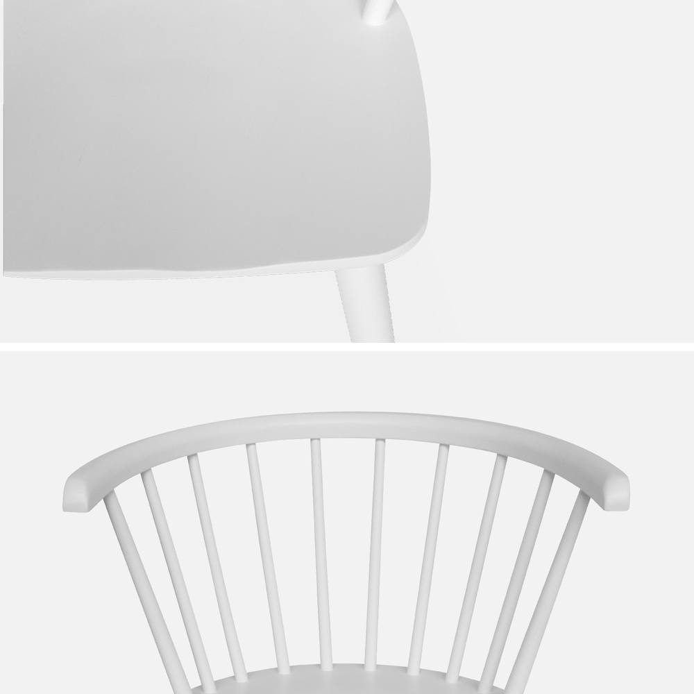 sweeek Pair Of Chairs In Walnut Wood & Plywood in White 4