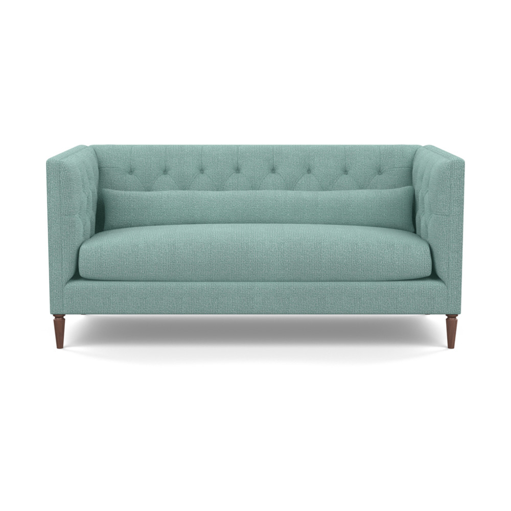Heal's Balmoral 3 Seater Sofa Tejo Recycled Teal Walnut Feet