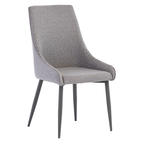 Rimini Fabric Dining Chair In Mineral Grey