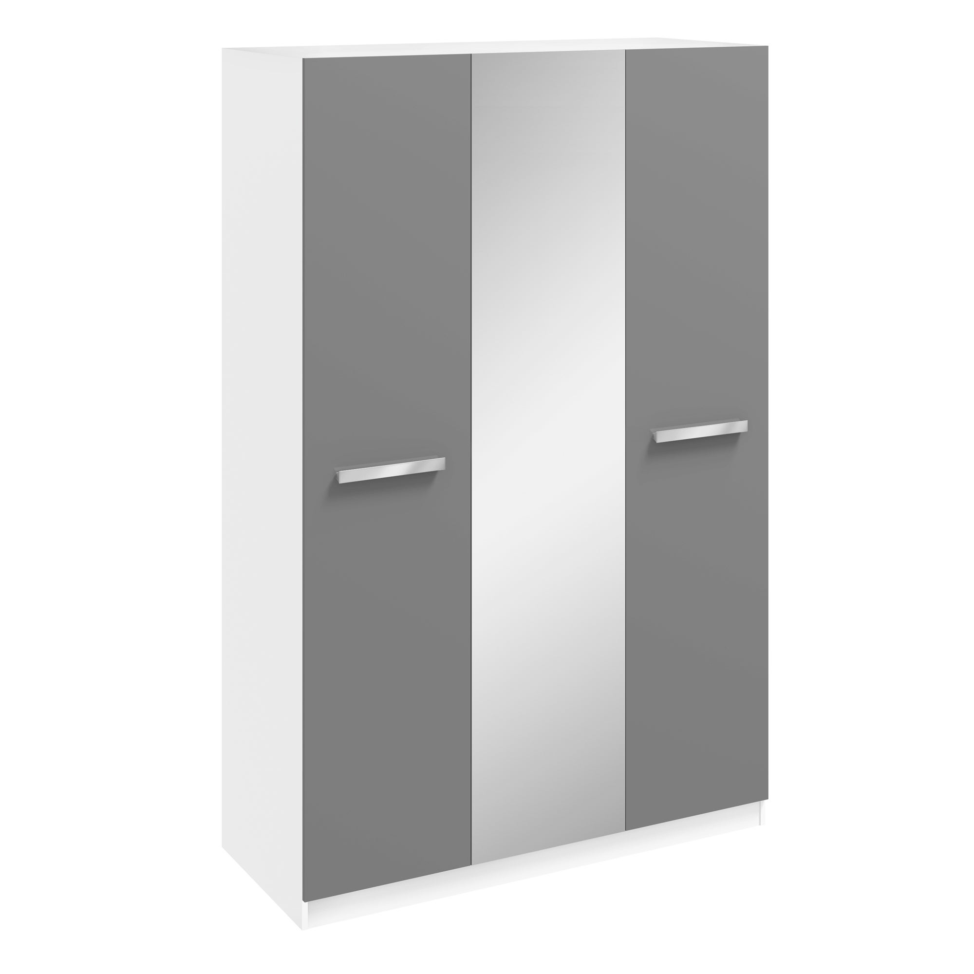 Moritz 3 Door Mirrored Wardrobe White