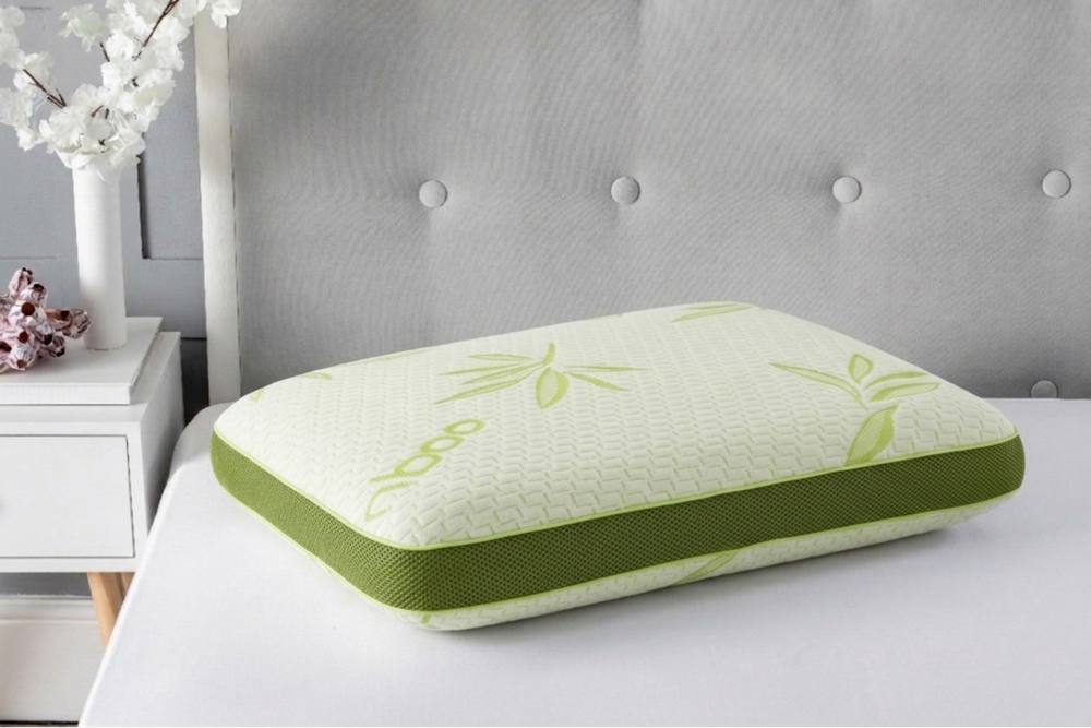 Snug City Bamboo Orthopaedic Memory Foam Pillow with Air Mesh Sides Neck Support in Cream