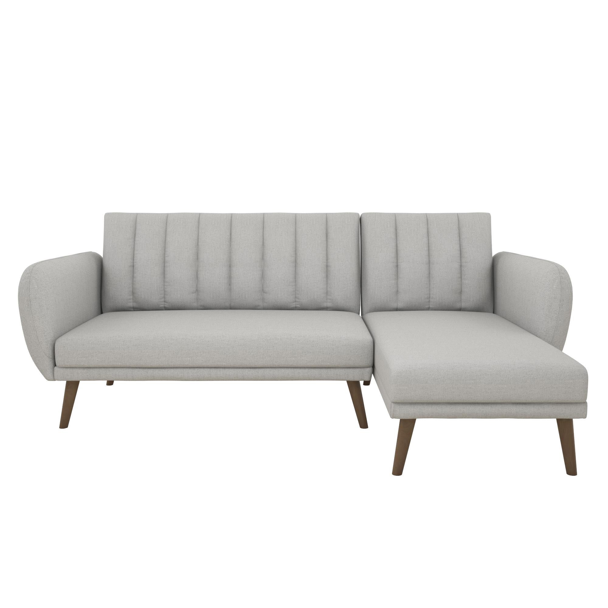 Brittany Linen Corner Sofa Bed Grey