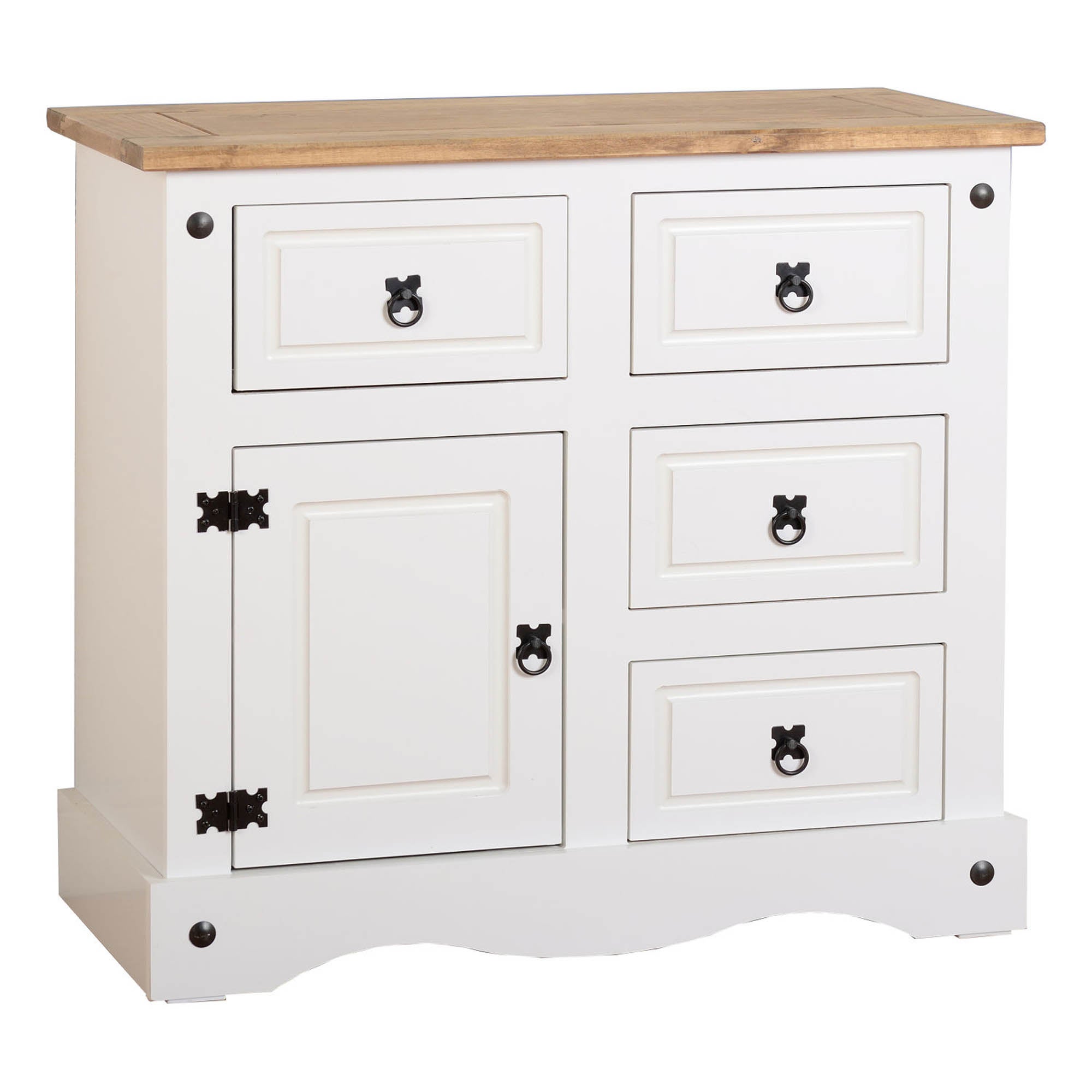 Corona Pine White Sideboard White/Brown