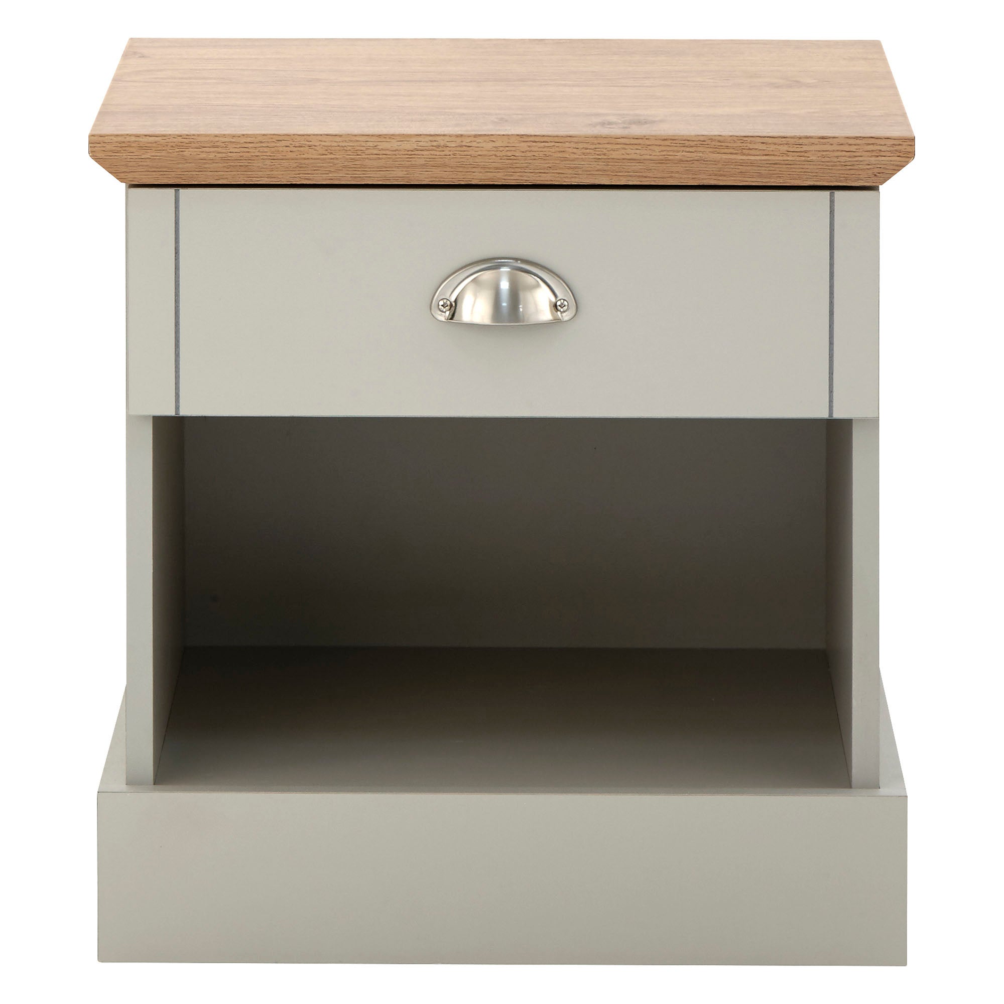 Kendal 1 Drawer Bedside Table, Grey
