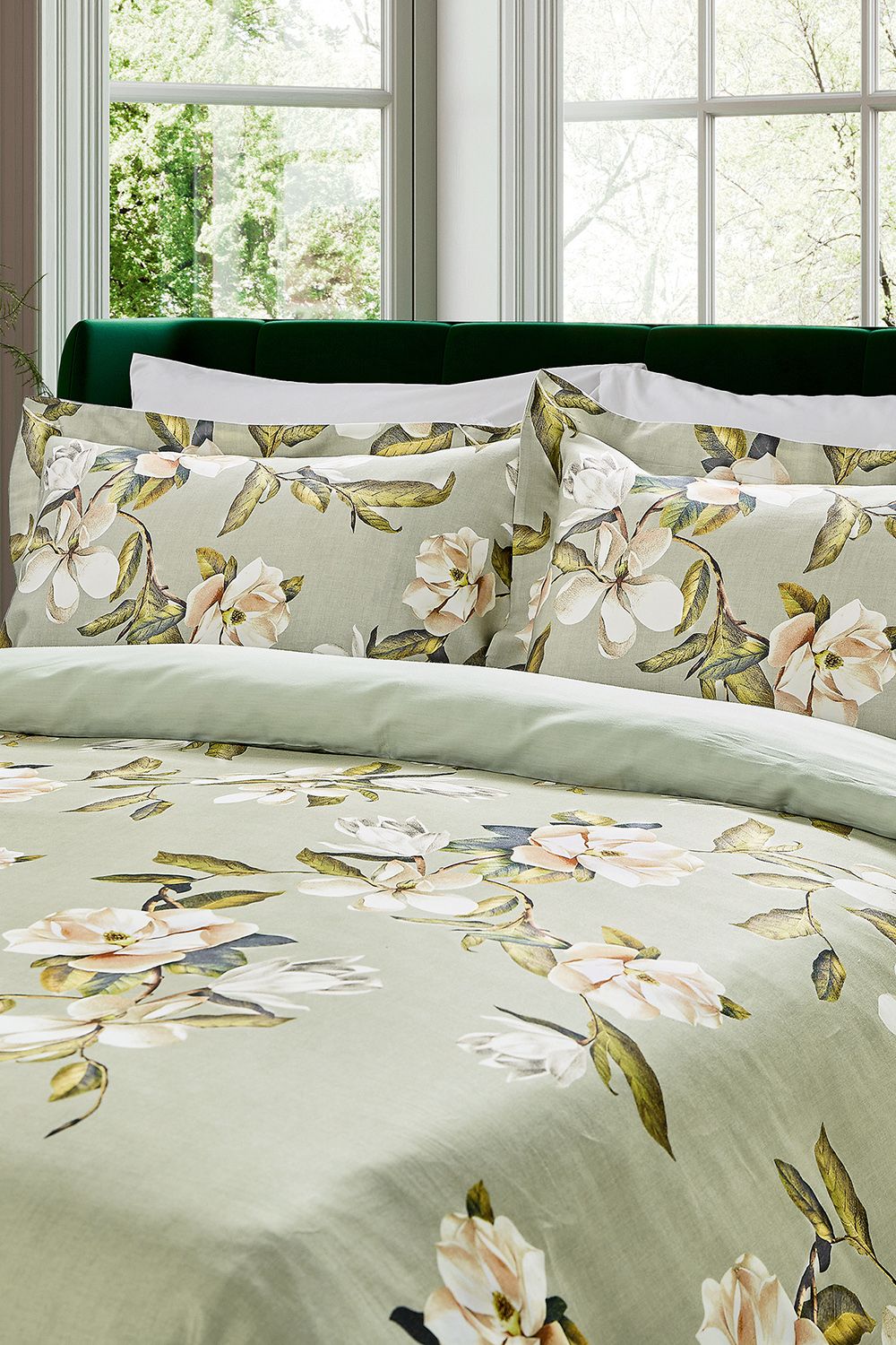 Ted Baker 'Opal Floral' Cotton Duvet Cover Set in Green 2