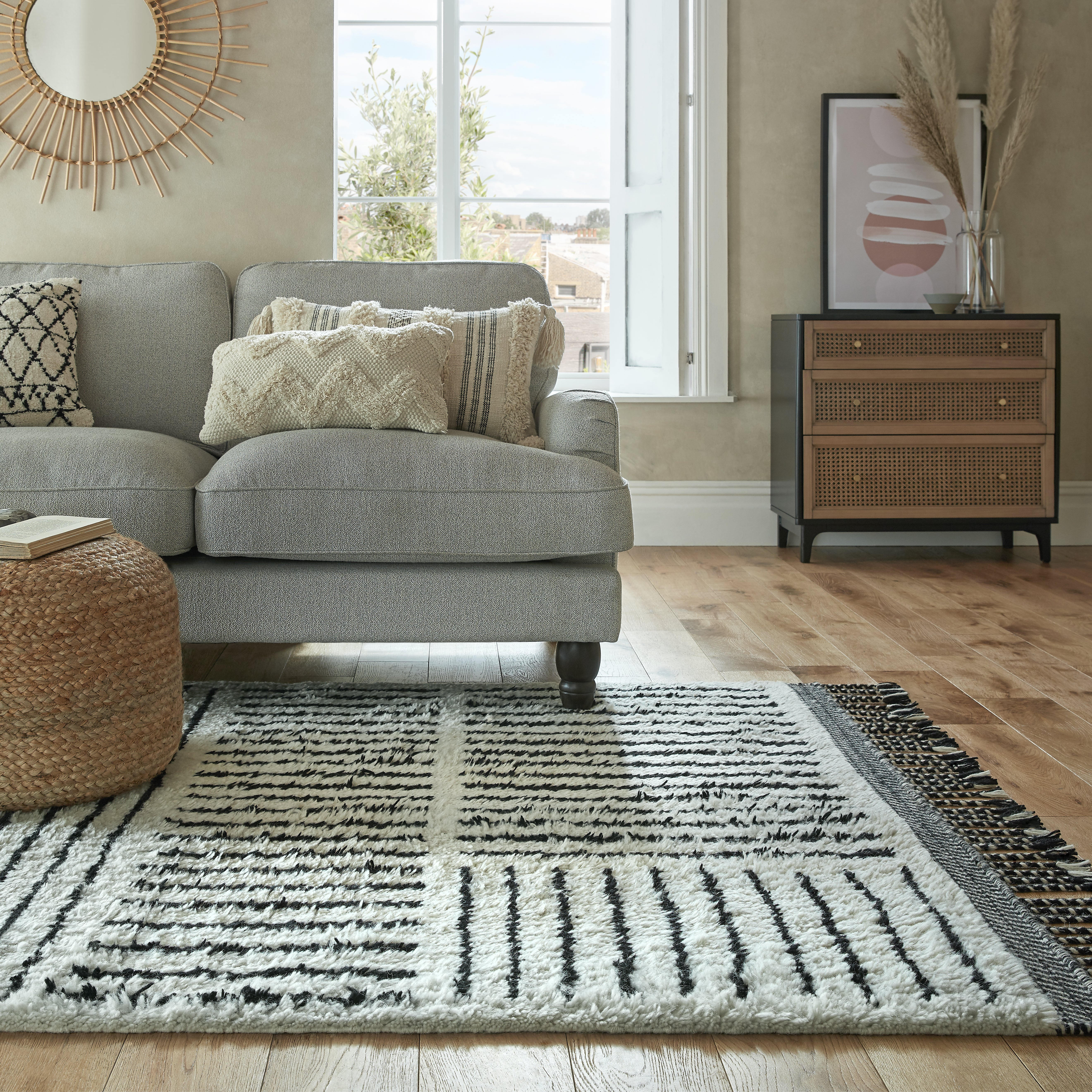 Deniz Wool Berber Rug Deniz Monochrome