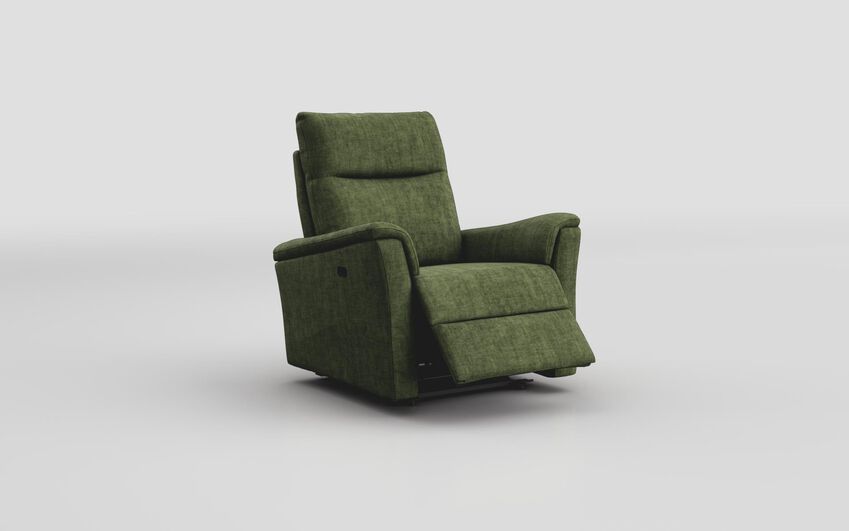 Green Fabric Fusignano Manual Recliner Chair