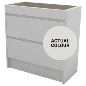Duarti By Calypso Beaufort 800mm Slimline 2 Drawer Floor Standing Vanity Unit - Grey Varnish