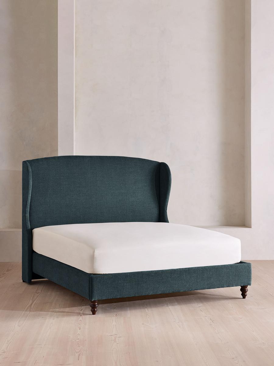 Rivas Bed, Super King, Linen Chenille, Deep Teal