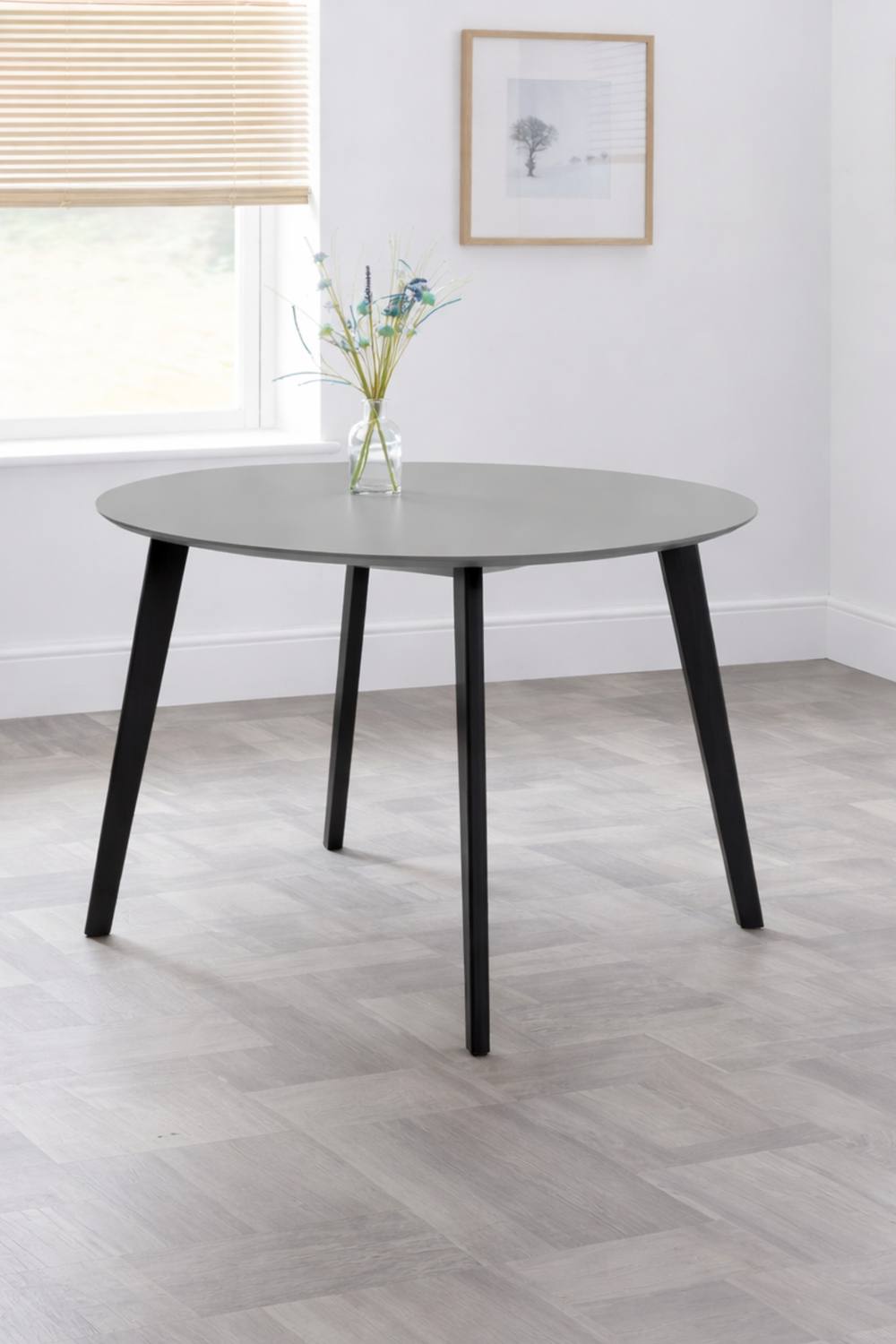 Julian Bowen Casa Round 4 Seater Dining Table in Grey