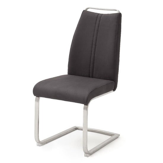 Giulia Cantilever Dining Chair In Anthracite