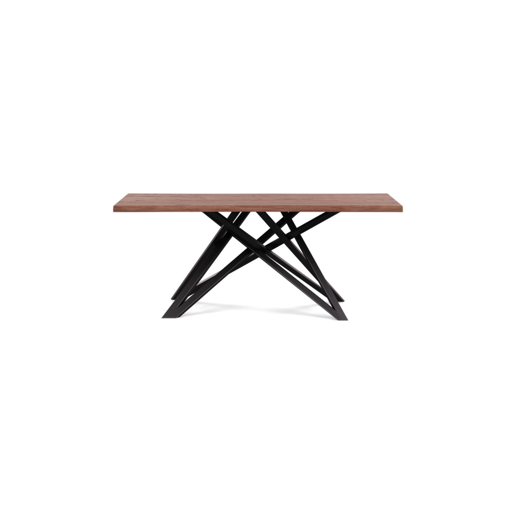 Heal's Vienna Dining Table 180x90cm Oiled Walnut Natural Edge Filled