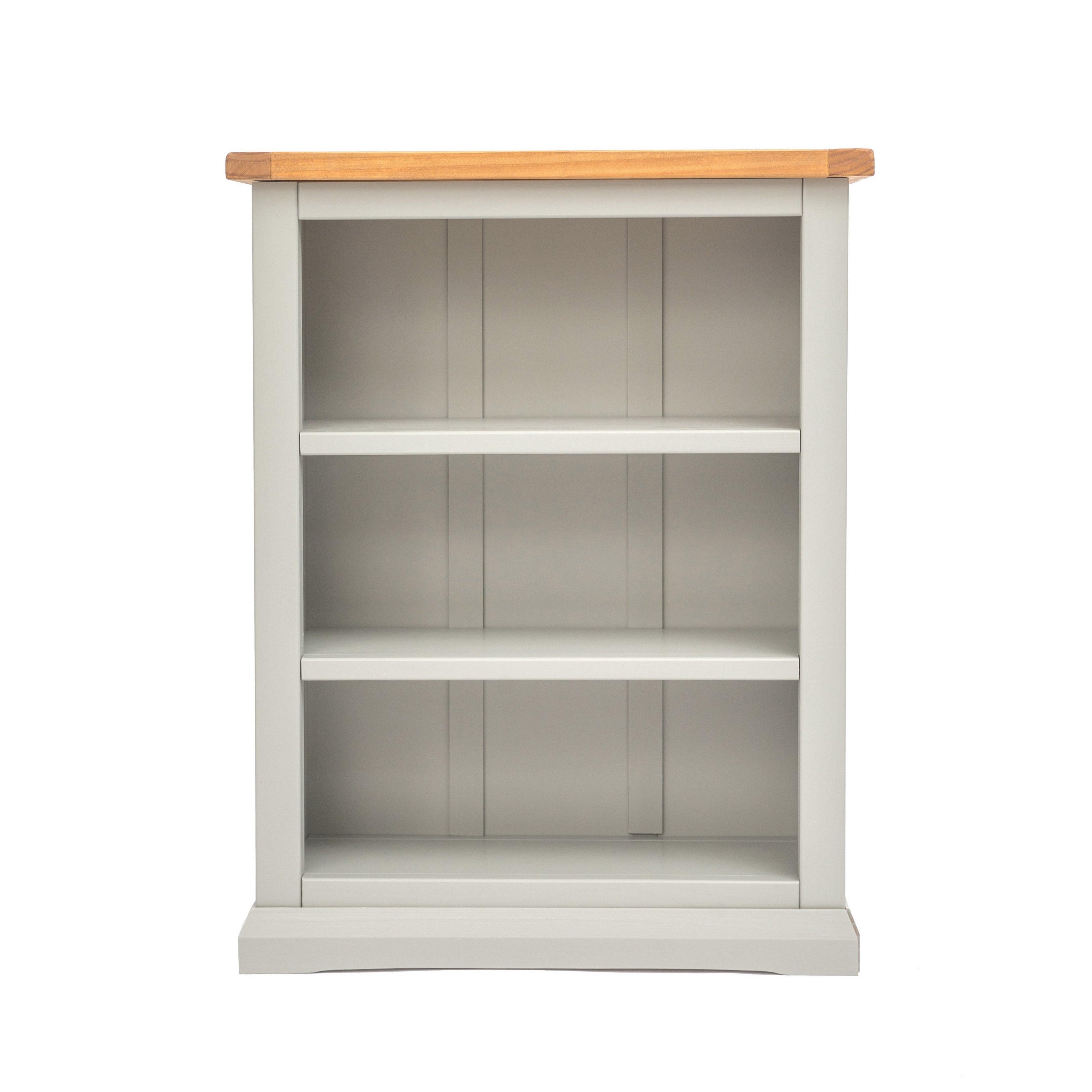 Cabinet Bits Bookcase with Plinth 90x70x25cm in Light Grey